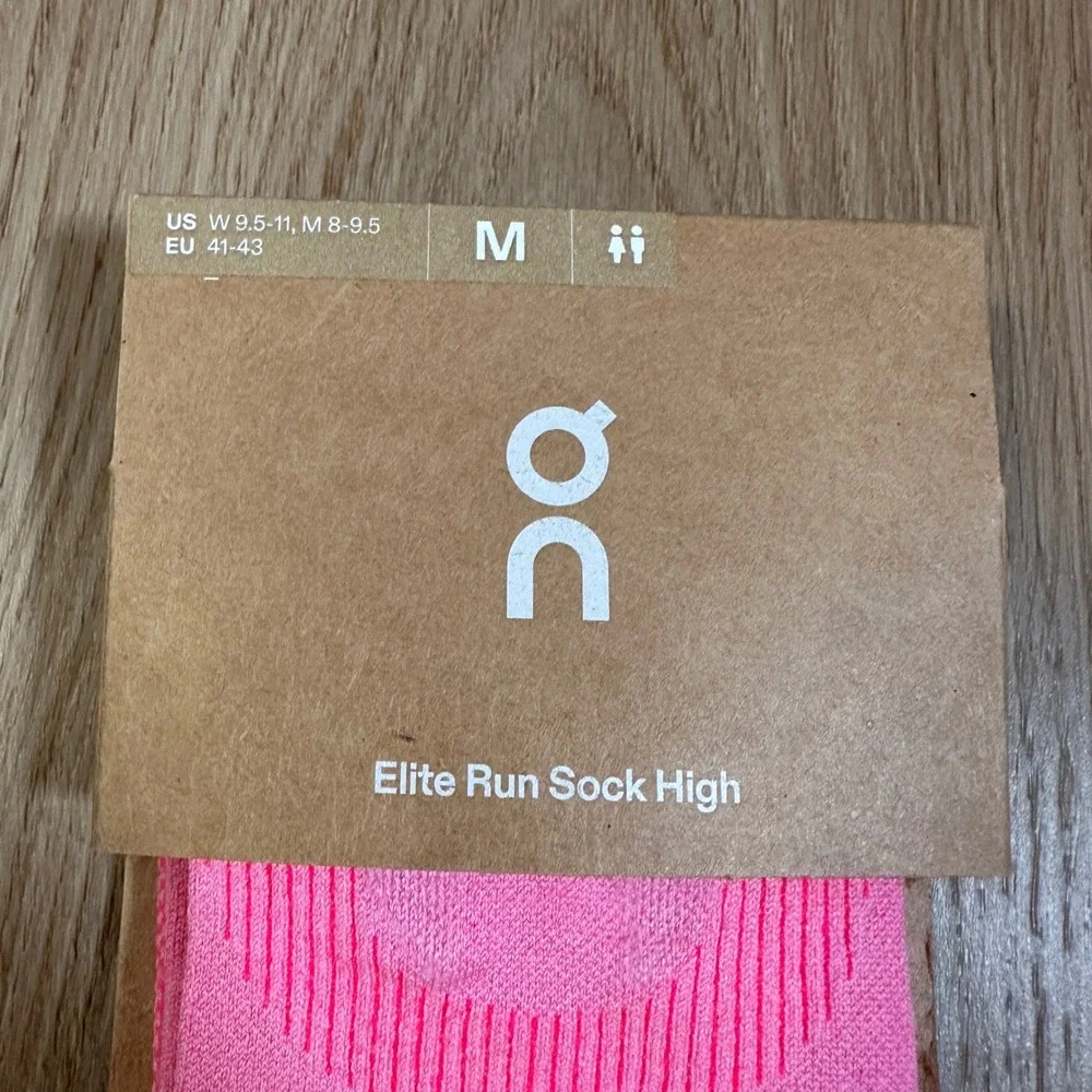 On Running Elite Run Sock High Raspberry Pink Womens M 9.5-11 2UF10013955 NEW